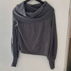 Treasure & Bond Charcoal Cowl Neck Sweater